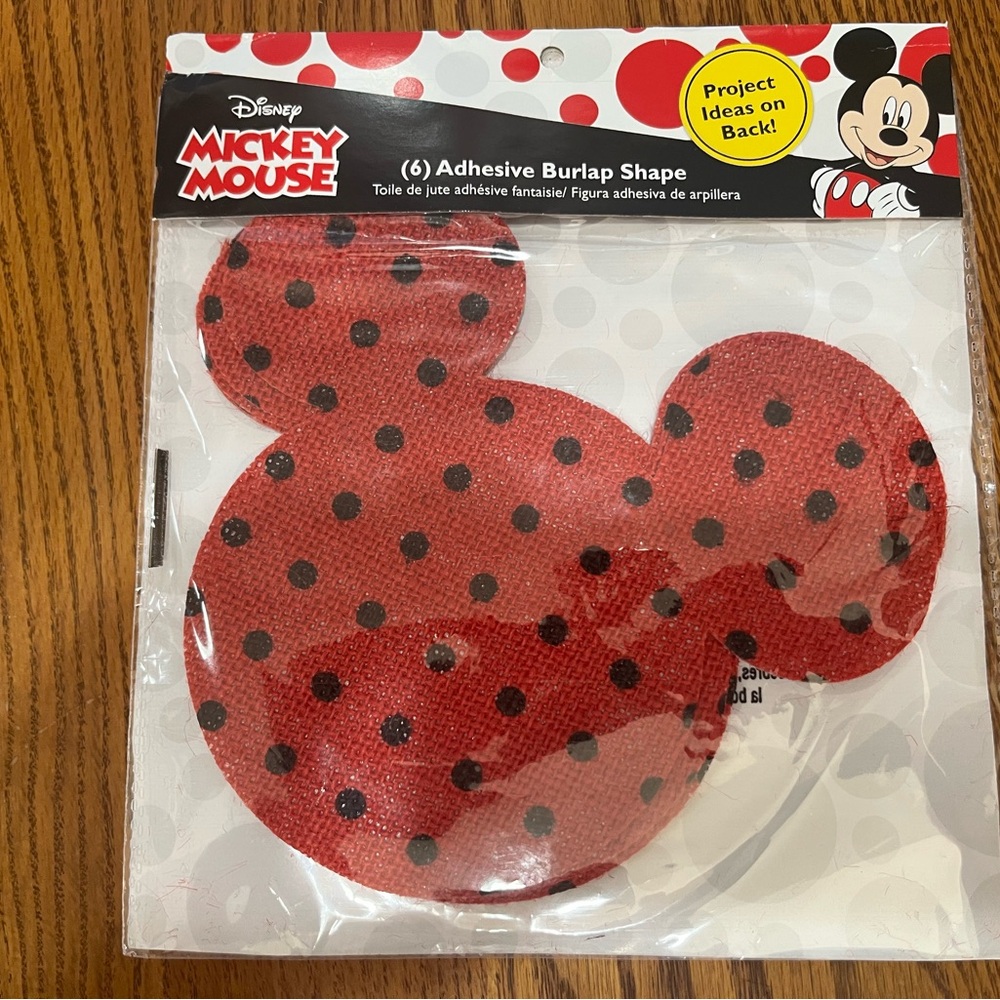 Disney Mickey Mouse Red and Black Burlap Decoration